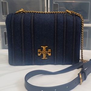 Tory Burch Kira denim cross body purse